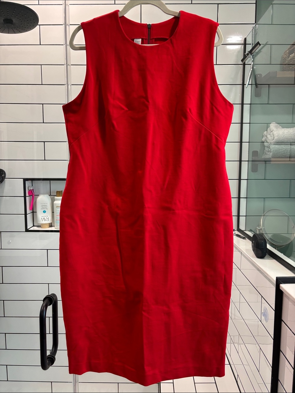 SPANX Red Sleeveless Sheath Dress, XL